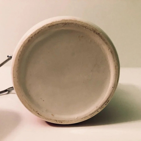 Vintage 1995 G Yewen Cow Wire Ball Crock Jar With Cowboy Hat Lid - Picture 10 of 16